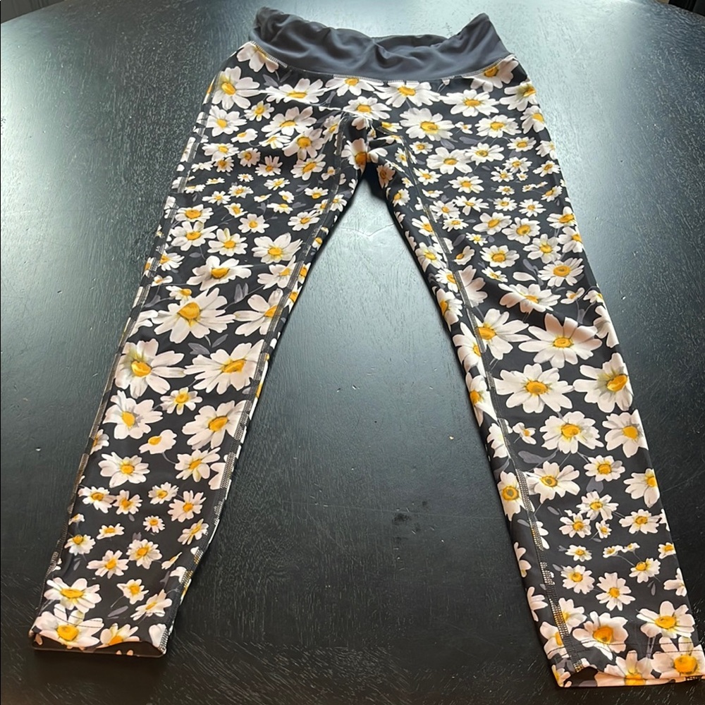 Leggings - Gray and Yellow